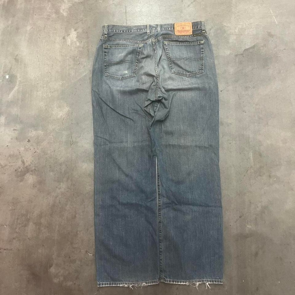 Vintage 90s USA‎ made lucky brand bootleg wide leg flare baggy jeans